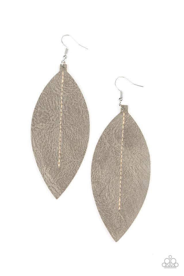 Paparazzi- Naturally Beautiful - Silver Earrings