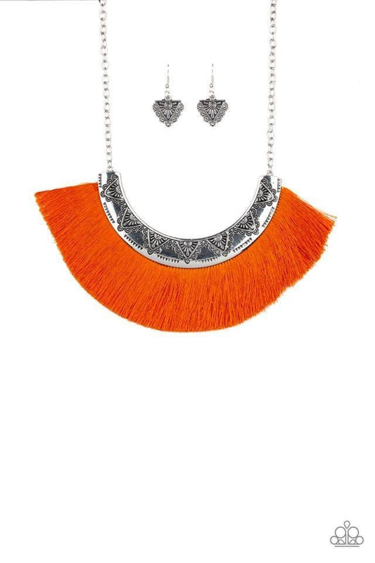 Paparazzi- Might and MANE Orange Necklace