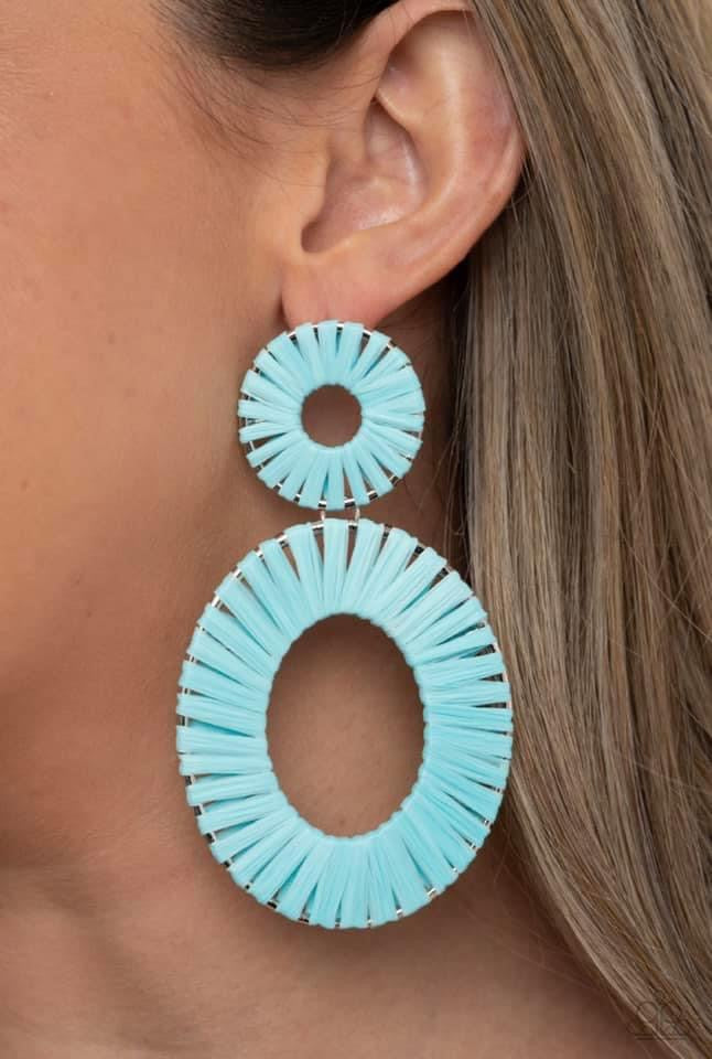 Paparazzi - Foxy Flamenco - Blue Earrings