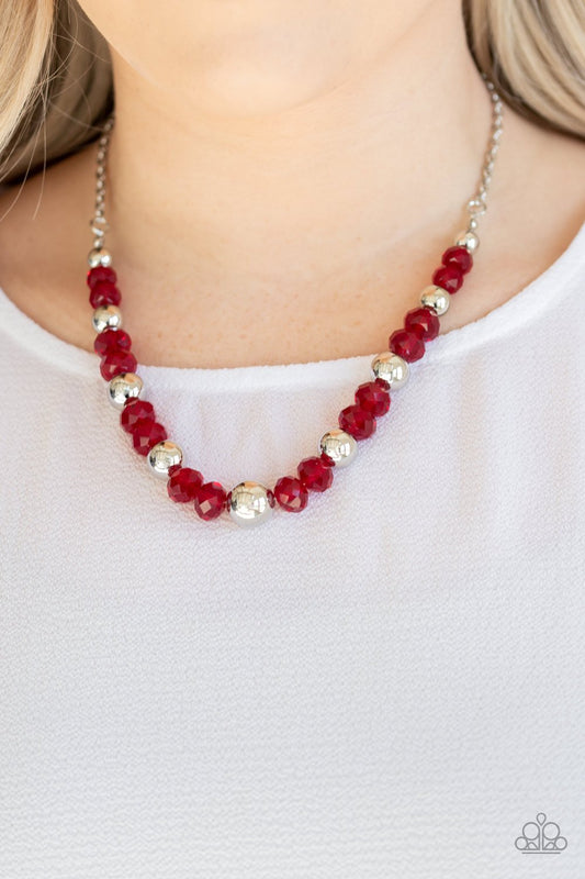 Paparazzi - Jewel Jam - Red Necklace