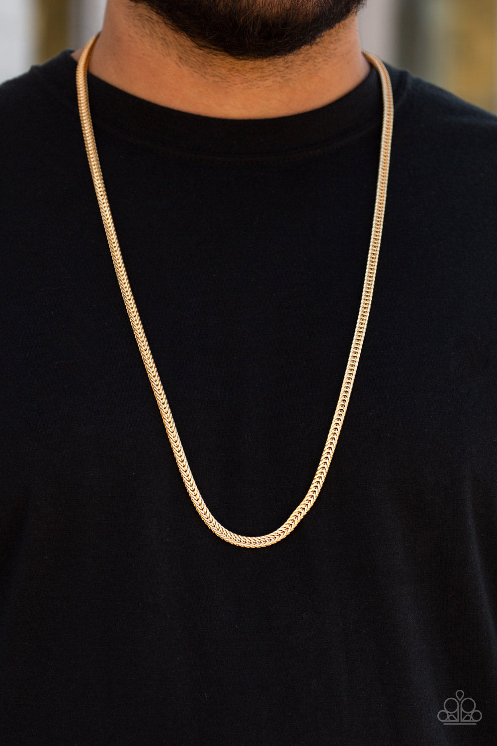 Paparazzi - Killer Crossover Gold Necklace