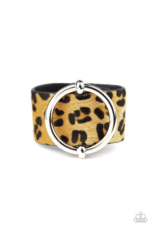 Paparazzi- Asking FUR Trouble - Yellow Snap Bracelet