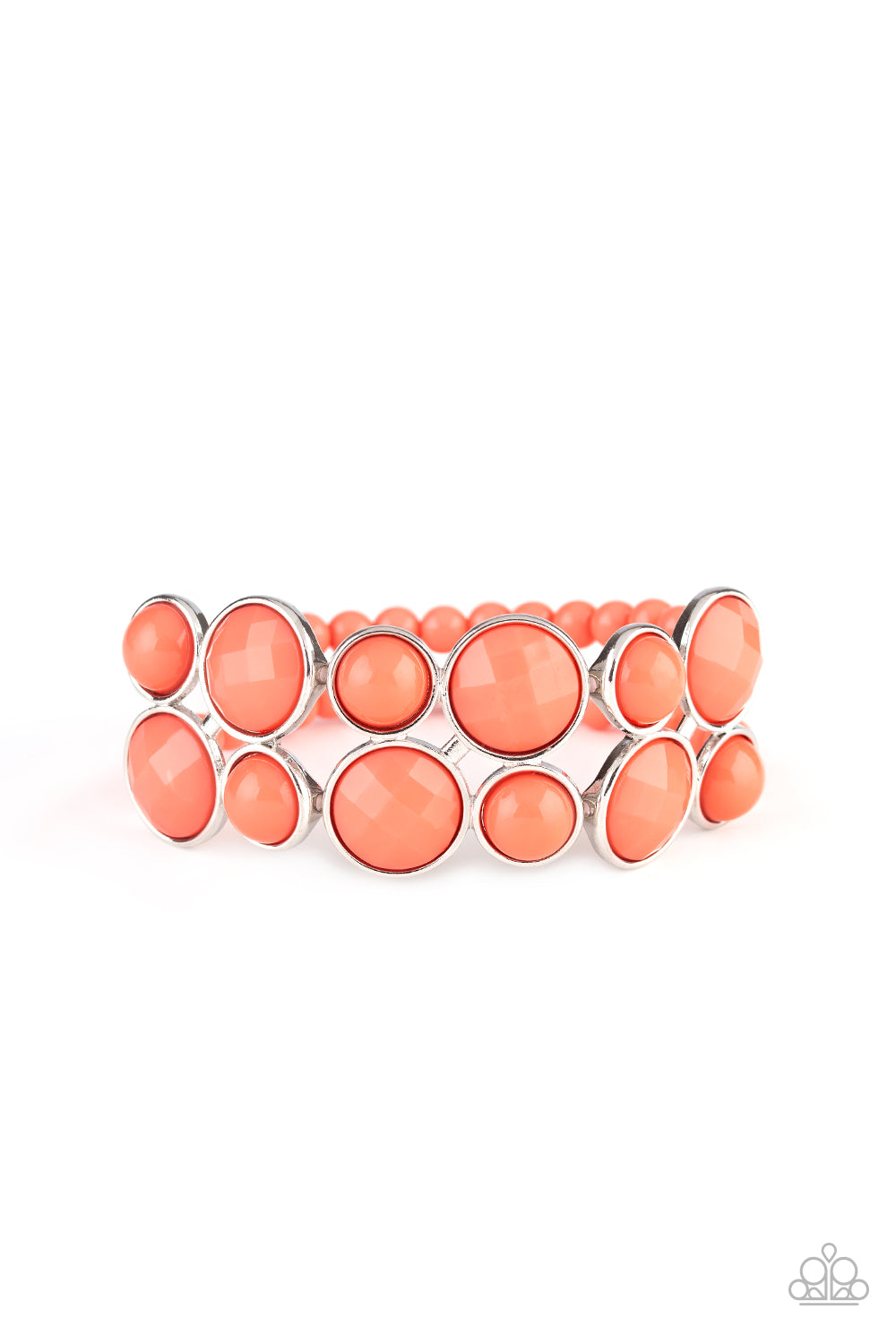 Paparazzi - Confection Connection - Orange Bracelet