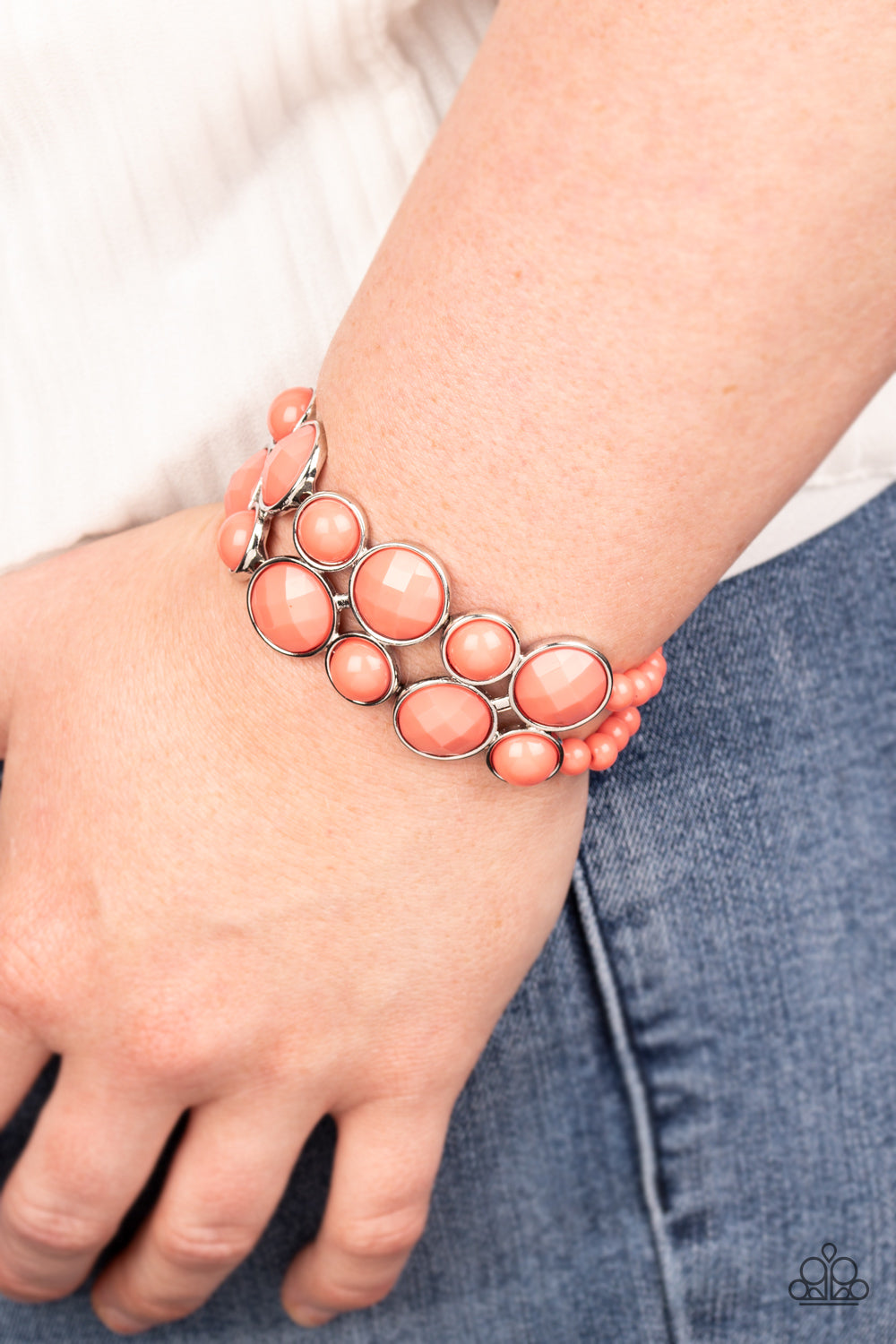 Paparazzi - Confection Connection - Orange Bracelet