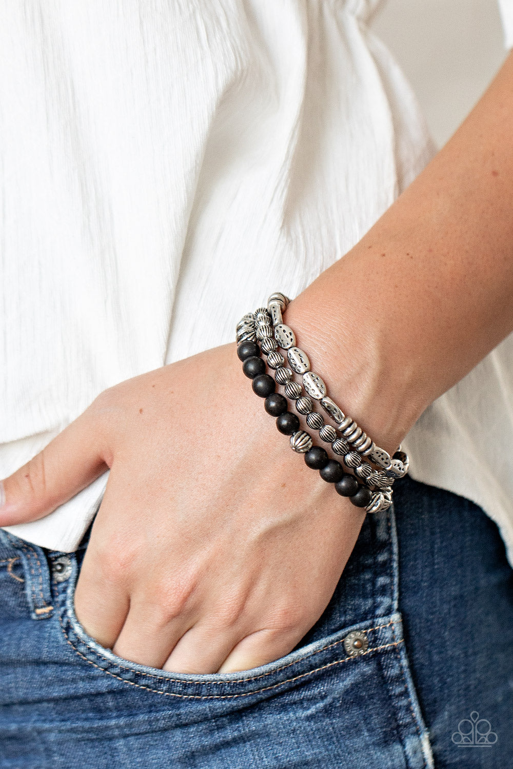 Paparazzi - Trail Mix Mecca - Black Bracelet