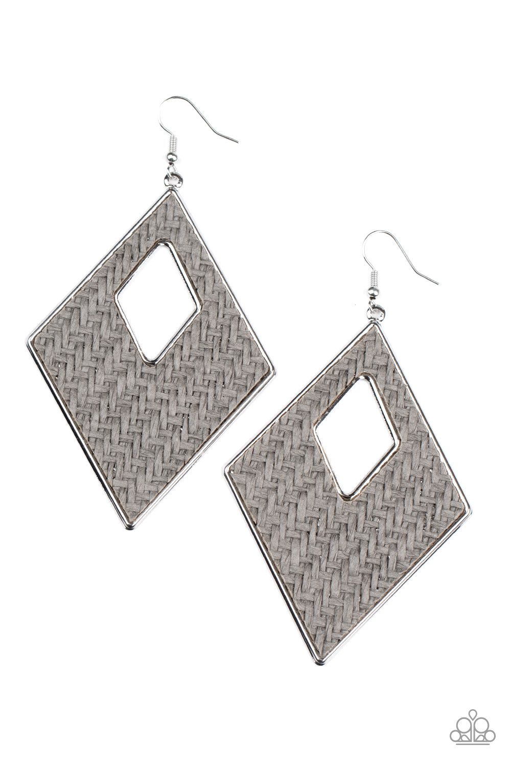 Paparazzi - Woven Wanderer - Silver Earrings