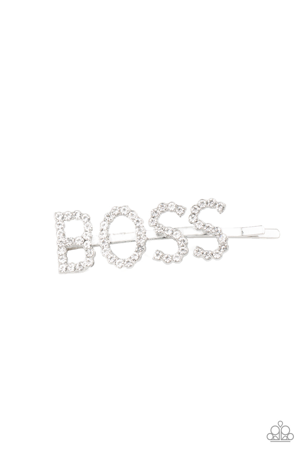 Paparazzi - Yas Boss! - White Hair Clip/Pin