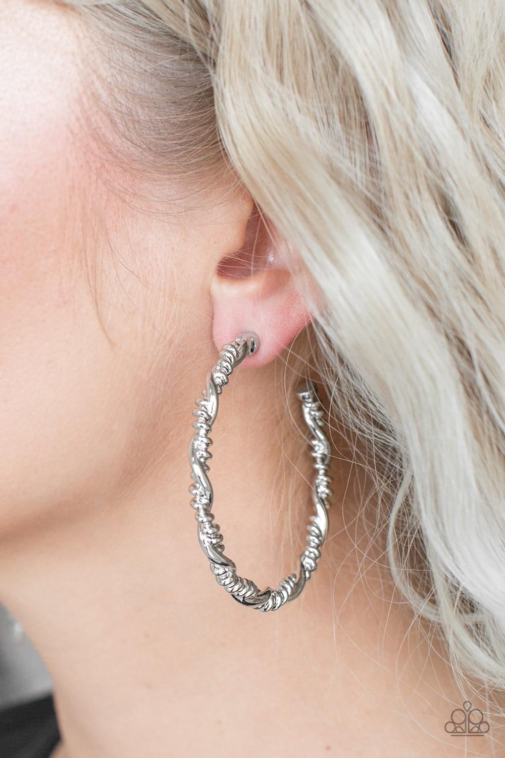 Paparazzi - Street Mod - Silver Earrings