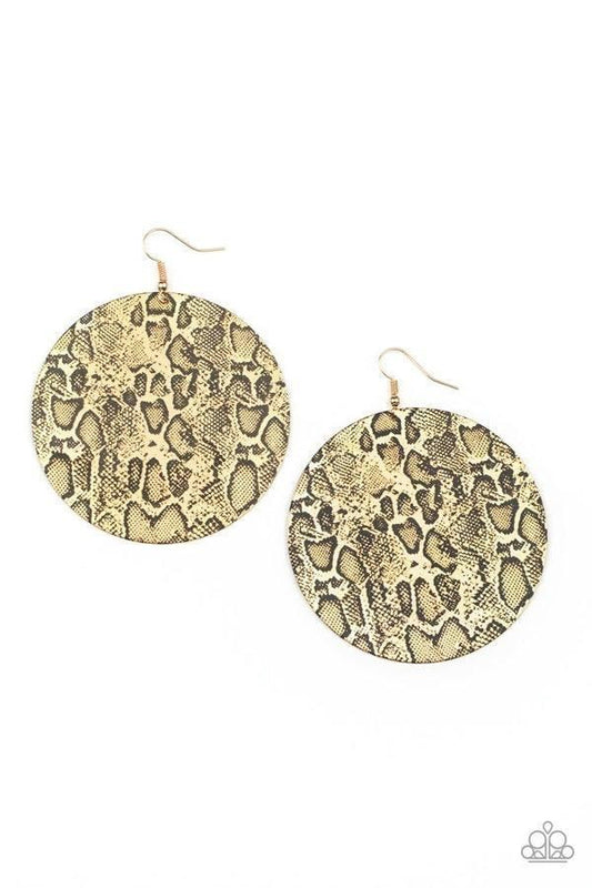 Paparazzi - Animal Planet - Gold Earrings