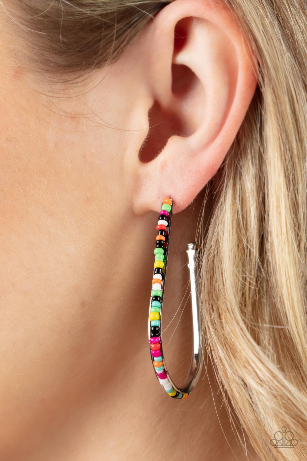 Paparazzi - Beaded Bauble - Multi Hoop Earrings