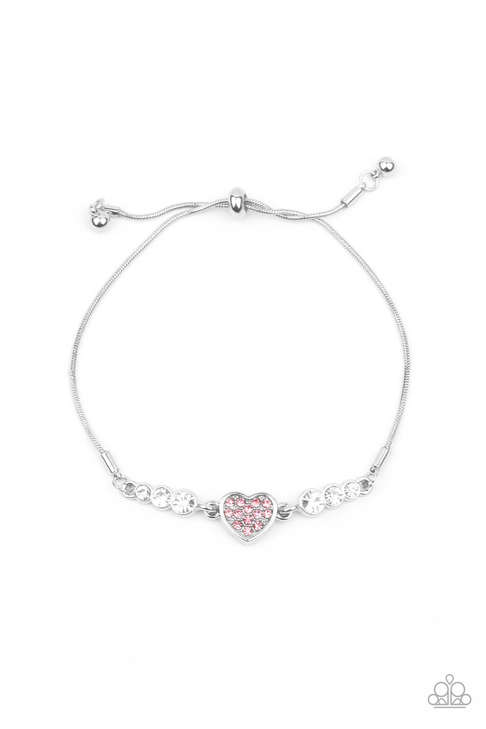 Paparazzi - Big-Hearted Beam - Pink Bracelet