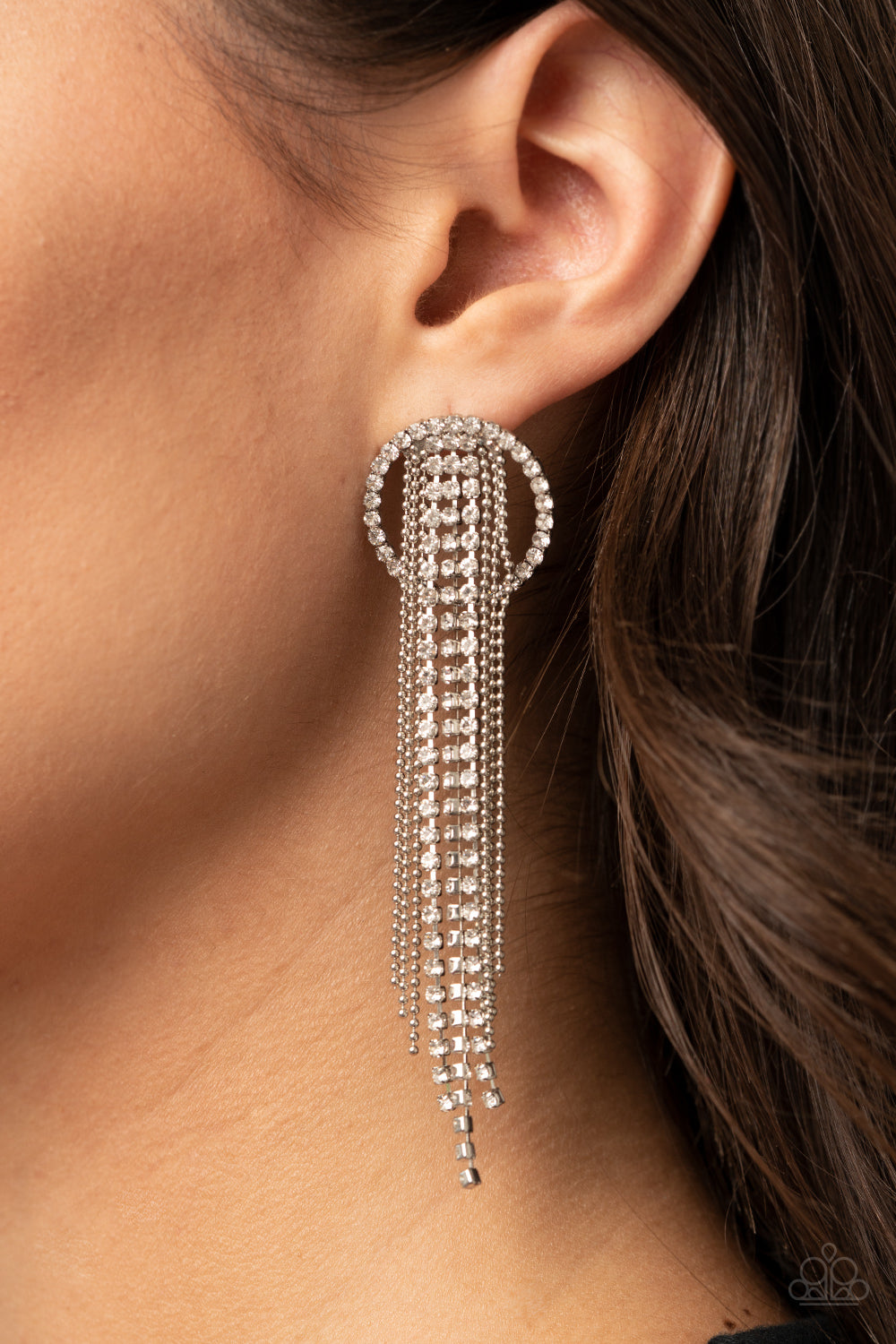 Paparazzi - Dazzle by Default - White Earrings