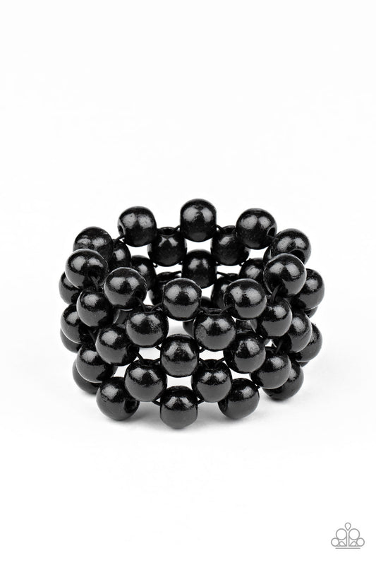 Paparazzi - Tiki Tropicana - Black Bracelet