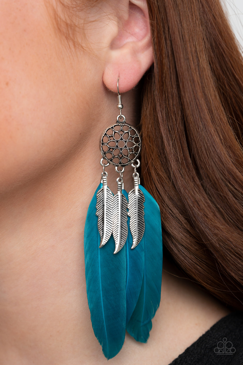 Paparazzi- In Your Wildest DREAM-CATCHERS - Blue Earrings