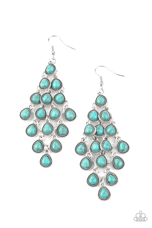 Paparazzi - Rural Rainstorms - Blue Earrings