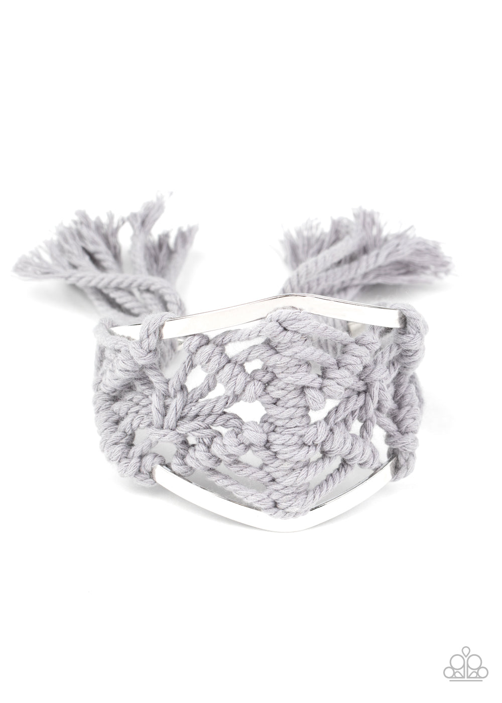 Paparazzi - Macrame Mode - Silver Bracelet