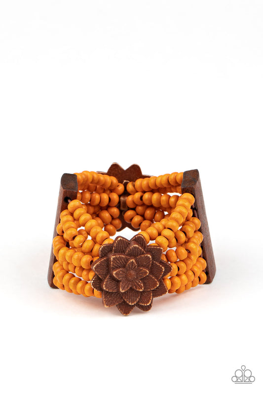 Paparazzi - Tropical Sanctuary - Orange Bracelet