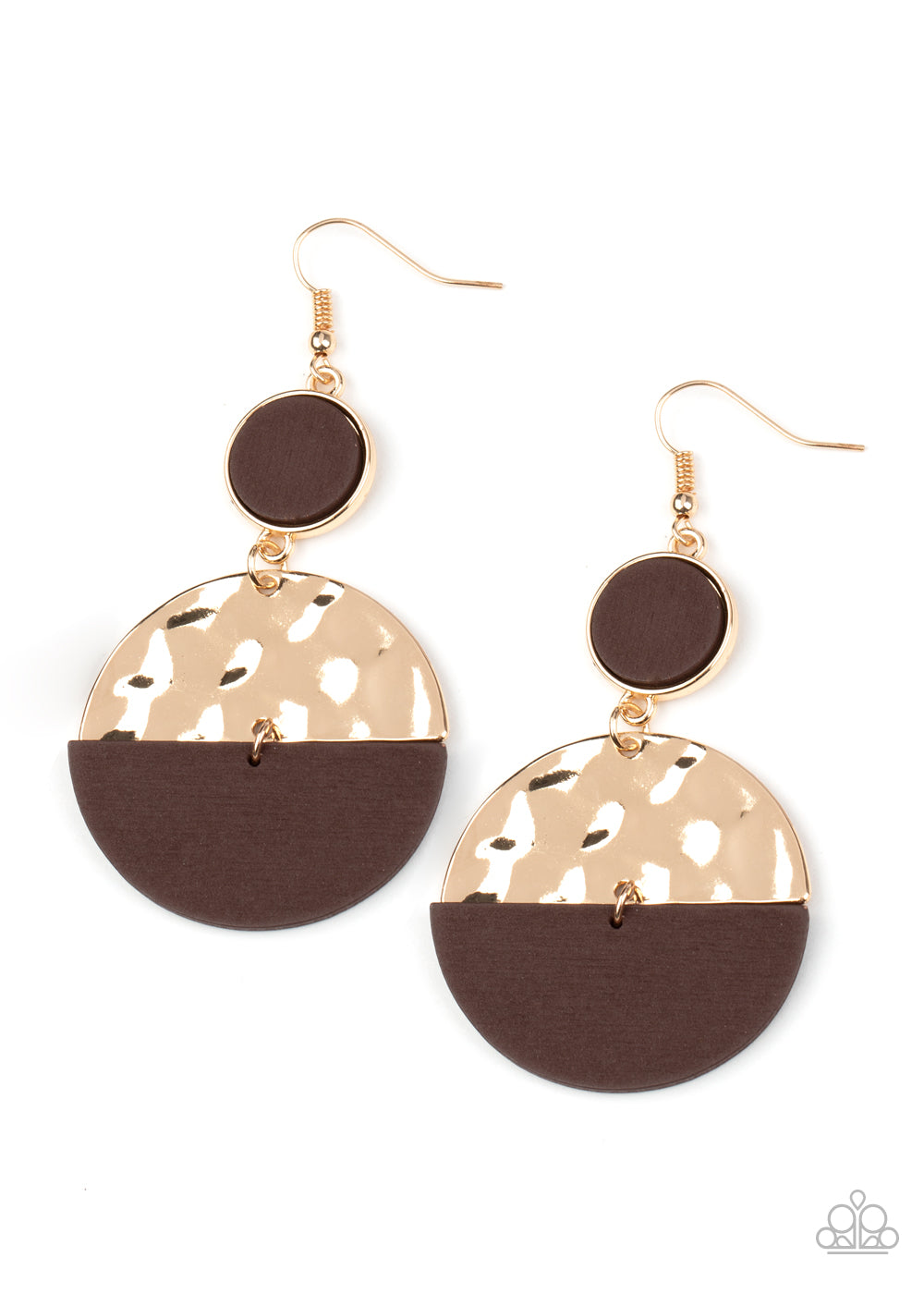 Paparazzi- Natural Element - Gold Earrings