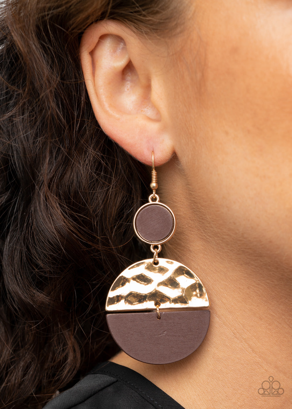 Paparazzi- Natural Element - Gold Earrings