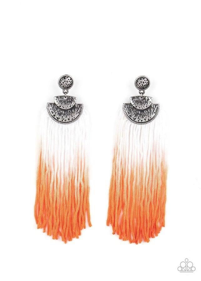 Paparazzi- Dip It Up Orange Earrings