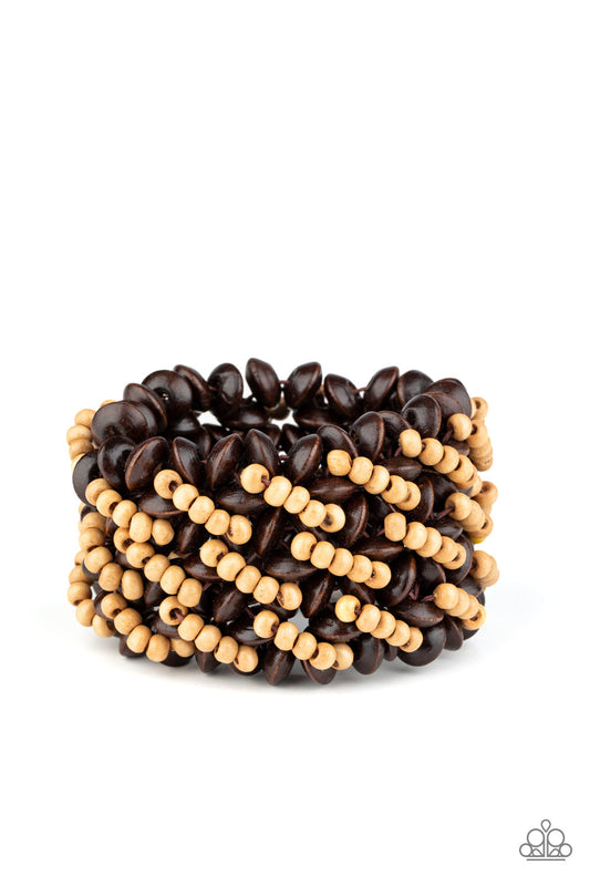 Paparazzi - Cozy in Cozumel - Brown Bracelet