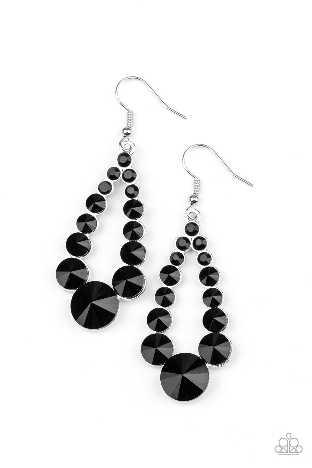 Paparazzi - Here GLOWS Nothing! - Black Earrings