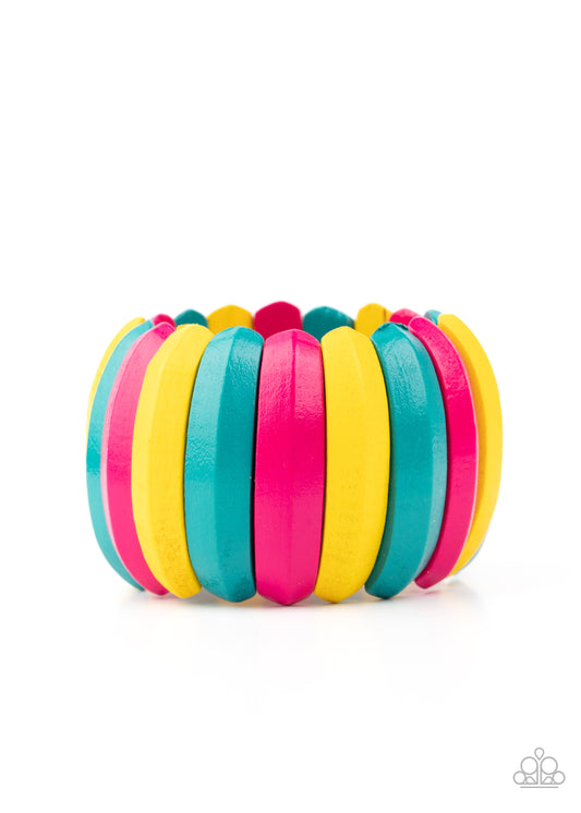 Paparazzi - Colorfully Congo - Multi Wooden Bracelet