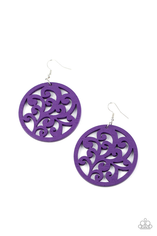 Paparazzi - Fresh Off The Vine - Purple Earrings