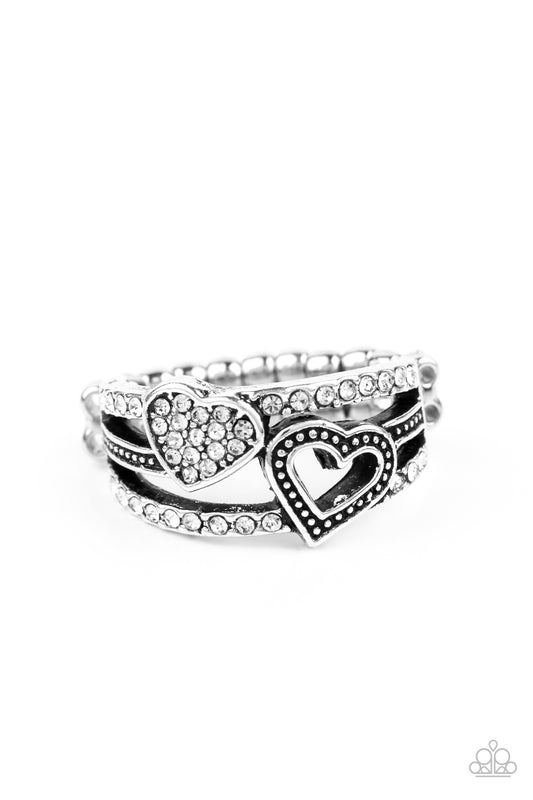 Paparazzi - You Make My Heart BLING - White Rings