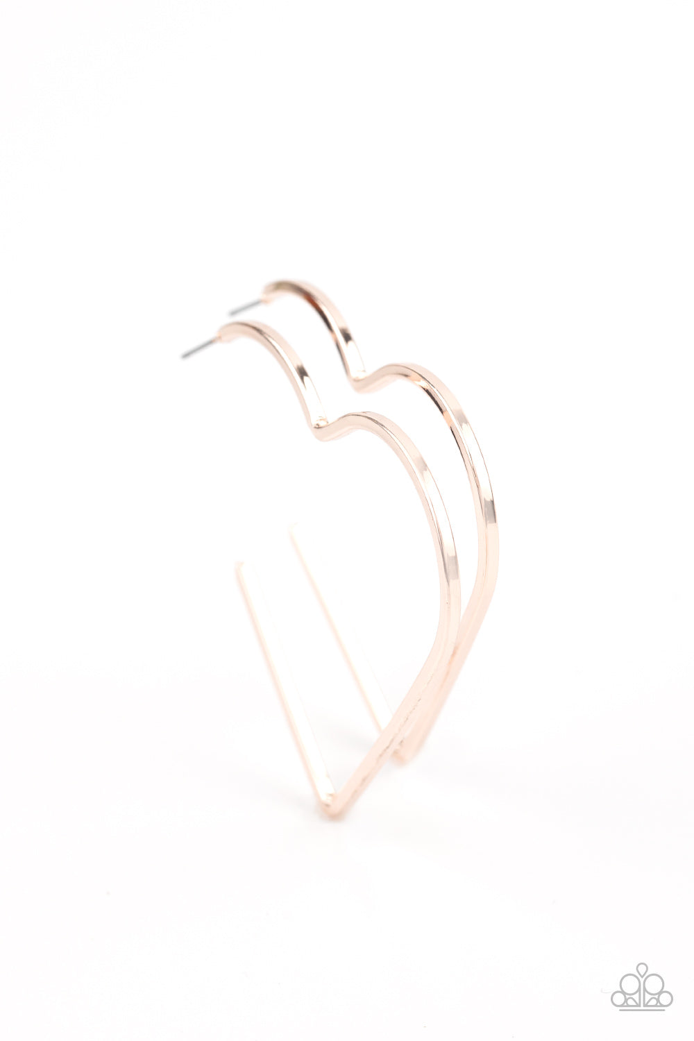 Paparazzi - I HEART a Rumor - Rose Gold Earrings