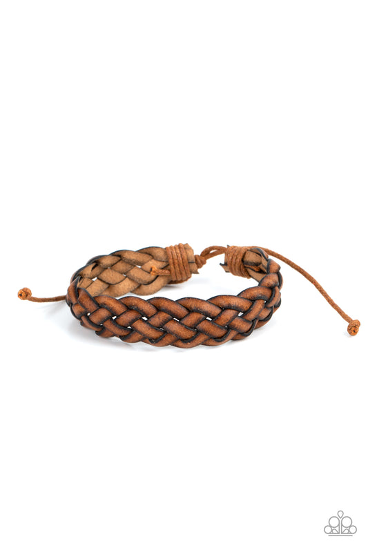 Paparazzi- Plain and Prairie - Brown Bracelet