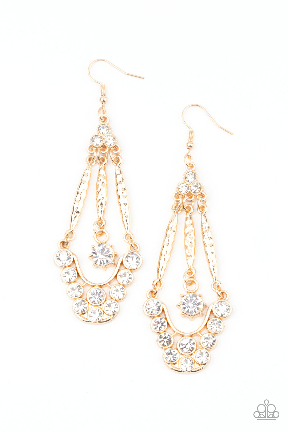 Paparazzi- High-Ranking Radiance - Gold Earrings