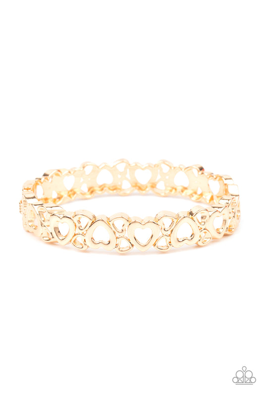 Paparazzi - You HEART The Lady! - Gold Bracelet