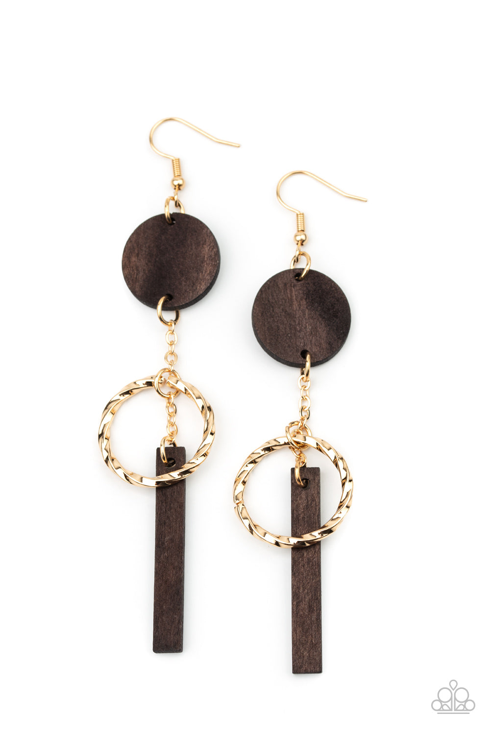 Paparazzi- Raw Refinement - Brown Earrings