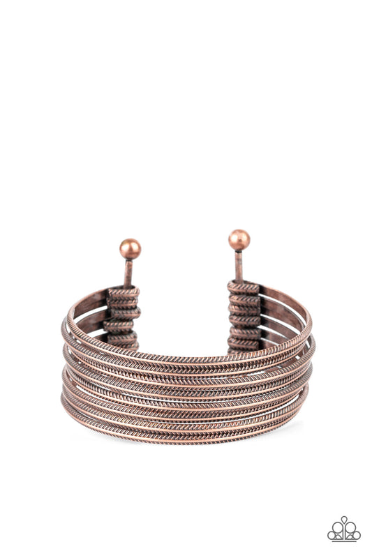 Paparazzi - Now Watch Me Stack - Copper Bracelet