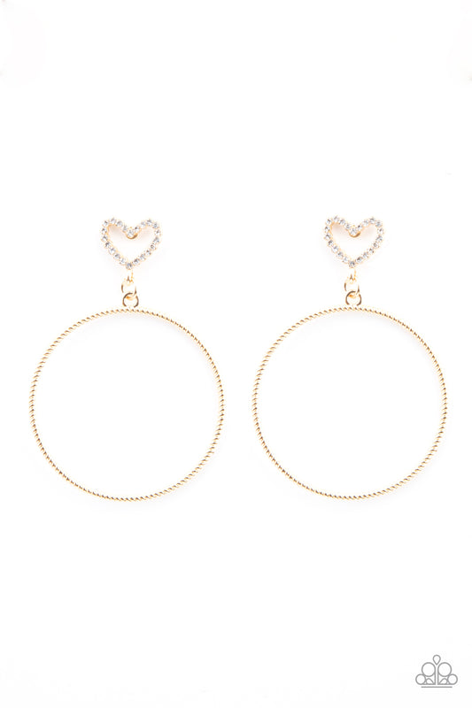 Paparazzi- Love Your Curves - Gold Earrings