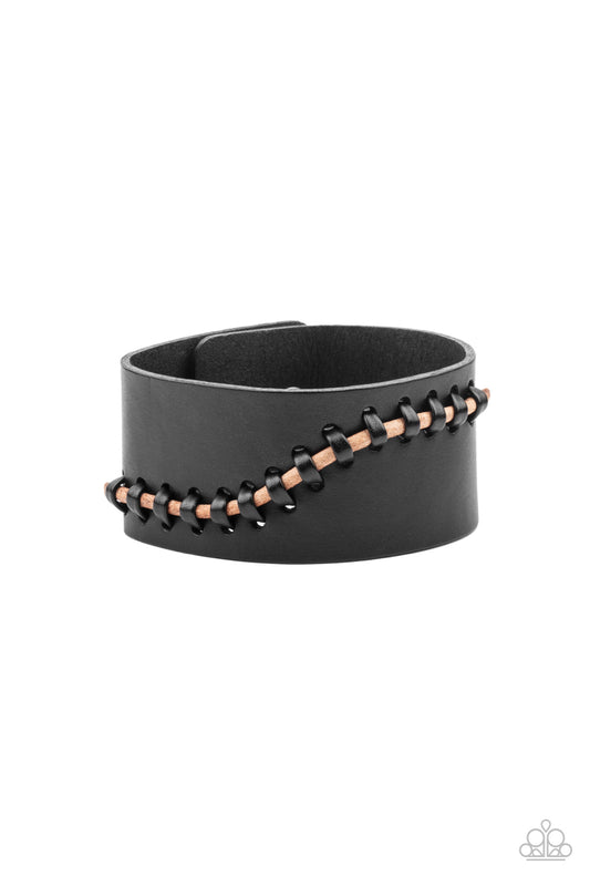 Paparazzi - Every STITCH Way - Black Bracelet