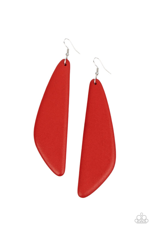 Paparazzi- Scuba Dream - Red Earrings