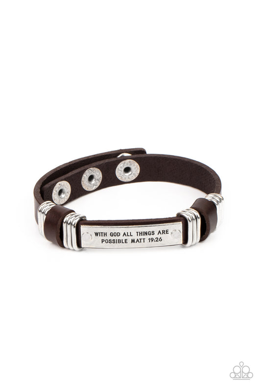 Paparazzi - Make It Possible - Brown Urban Bracelet