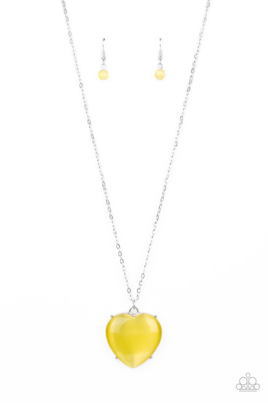 Paparazzi- Warmhearted Glow - Yellow Necklace