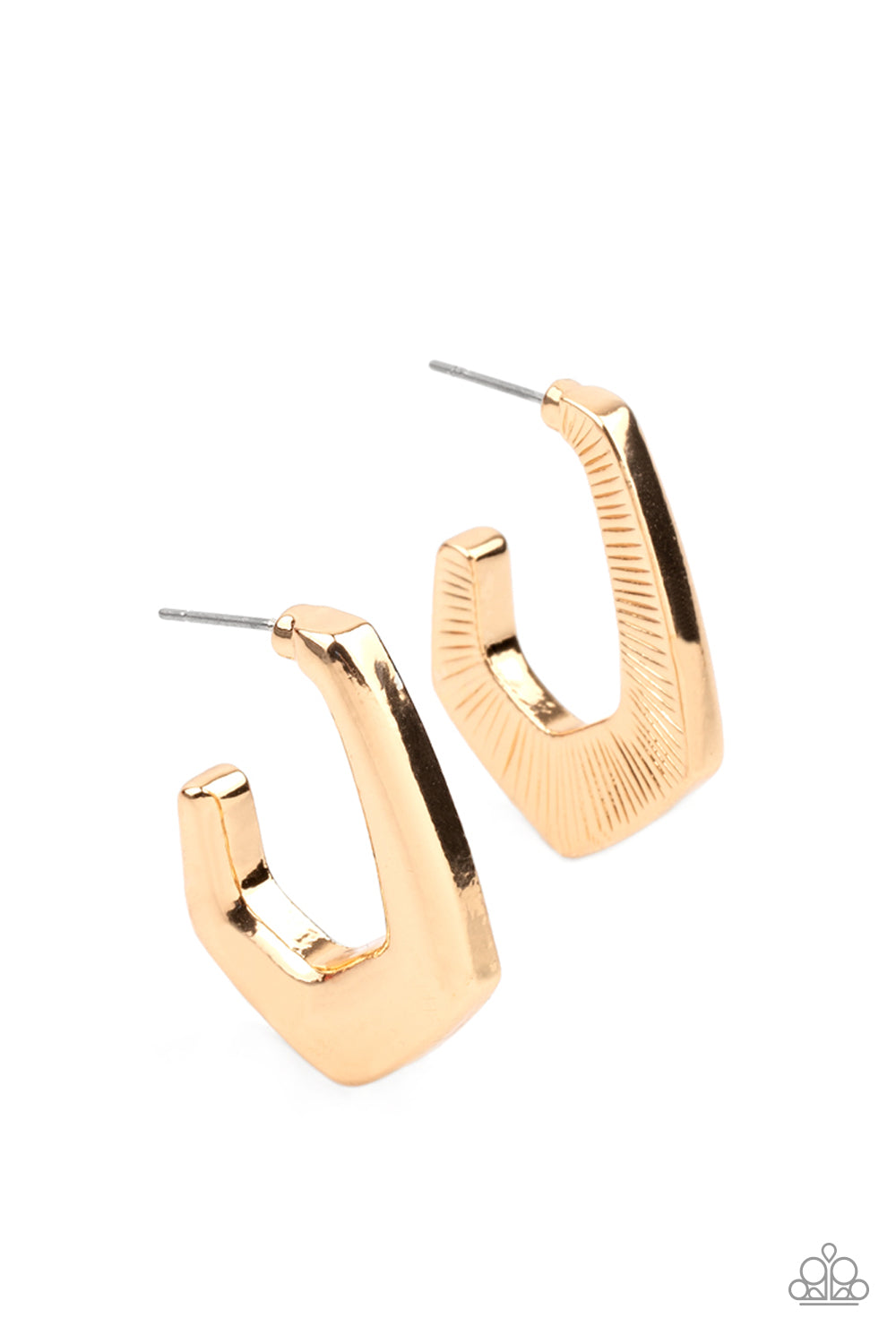 Paparazzi- On The Hook - Gold Earrings