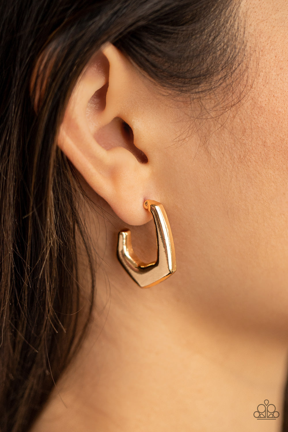 Paparazzi- On The Hook - Gold Earrings