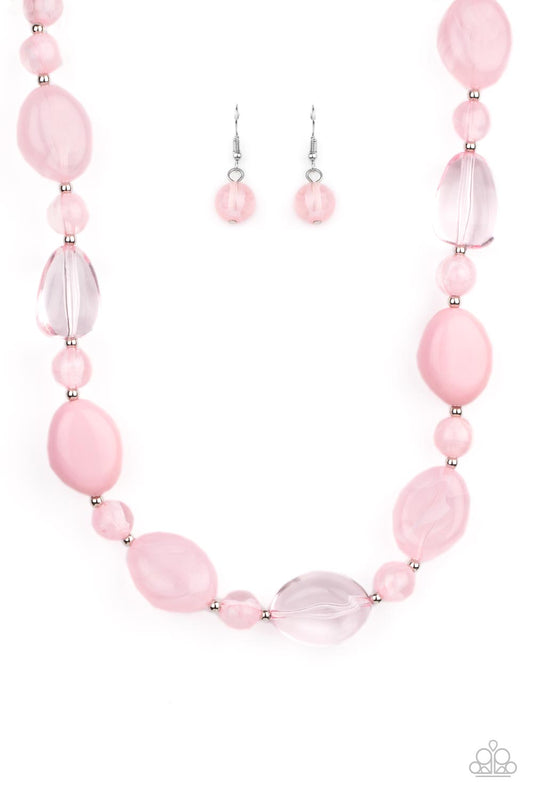 Paparazzi - Staycation Stunner - Pink Necklace and I Need A Staycation Pink Bracelet