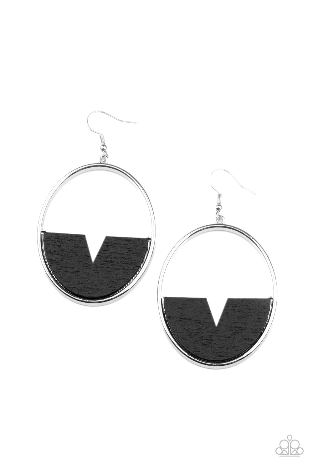 Paparazzi - Island Breeze - Black Earrings