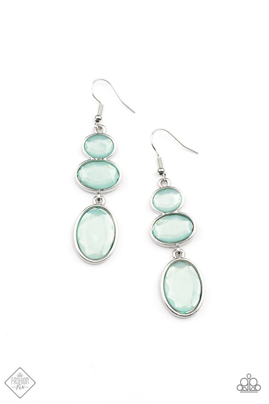 Paparazzi - Tiers Of Tranquility Blue Earrings