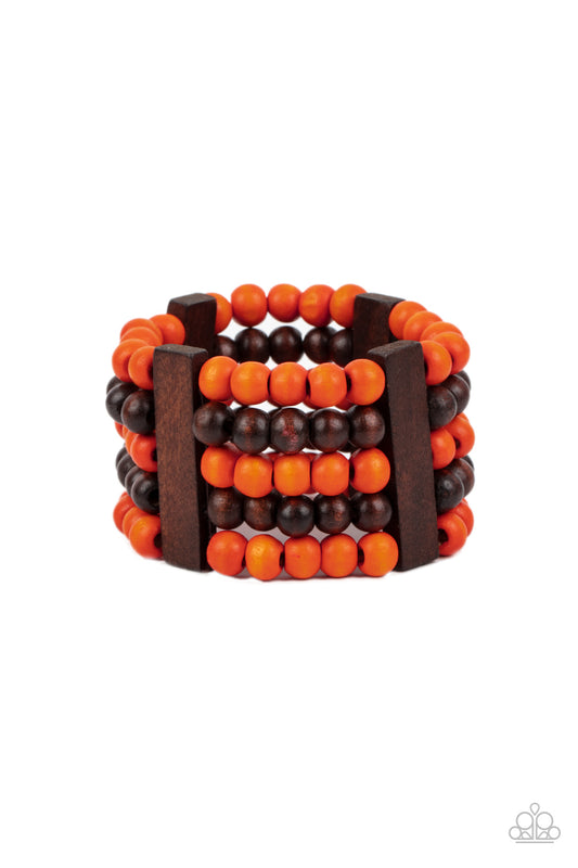 Paparazzi - Caribbean Catwalk - Orange Bracelet