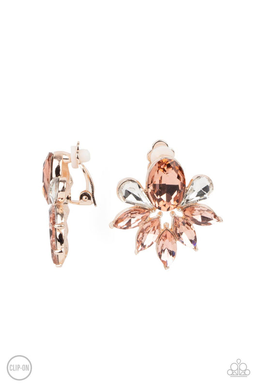 Paparazzi - Fearless Finesse - Rose Gold Earrings