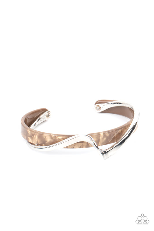 Paparazzi - Craveable Curves - Brown Bracelet