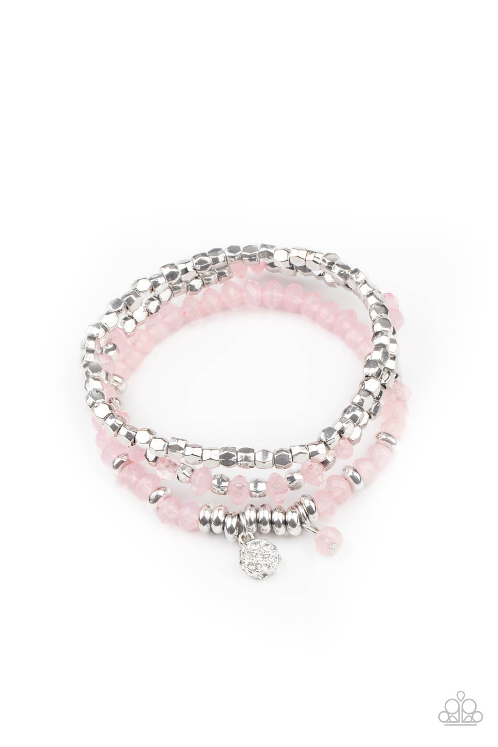 Paparazzi - Glacial Glimmer - Pink Bracelet