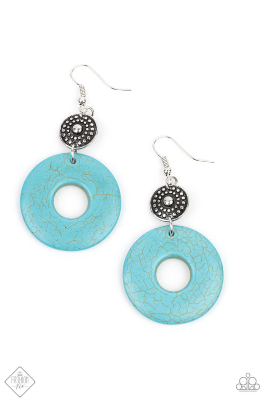 Paparazzi- Earthy Epicenter - Blue Earrings